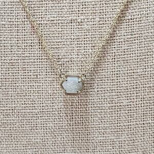 Kendra Scott White Drusy‎ and Silver Necklace